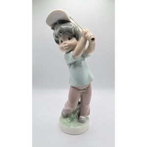 Vintage 1978 Lladro Handmade Porcelain Boy Golfer Figurine Spain